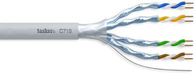 Экранированный Ethernet кабель (FTP) 4х2х0.25 мм Tasker C718-100