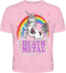 Рожева футболка Death Metal (Unicorn)