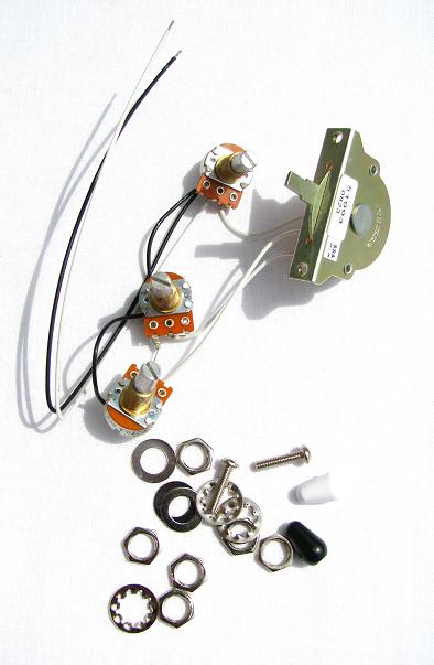 EMG CS S SPL (evo1) - набір потенціометрів для Strat, ручки з насічками (Split Shaft)