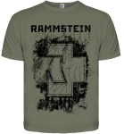 Оливковая футболка Rammstein 