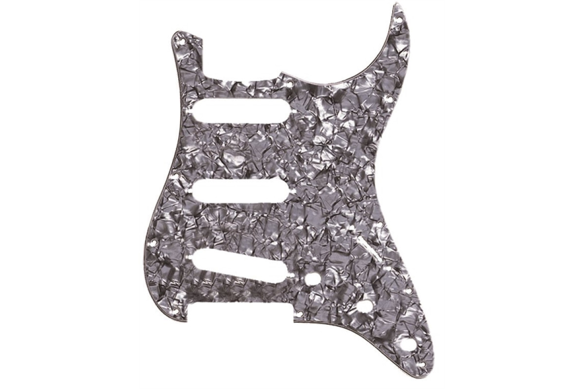 FENDER 11-HOLE MODERN-STYLE STRATOCASTER S/S/S PICKGUARDS BLACK MOTO Пикгард