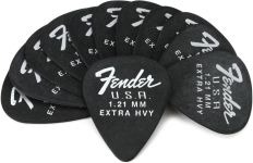 Медіатор Fender 351 Dura-Tone 1.21 12-Pack, Black (1987351950)