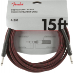 Кабель інструментальний Fender Cable Professional Series 15' Red Tweed 