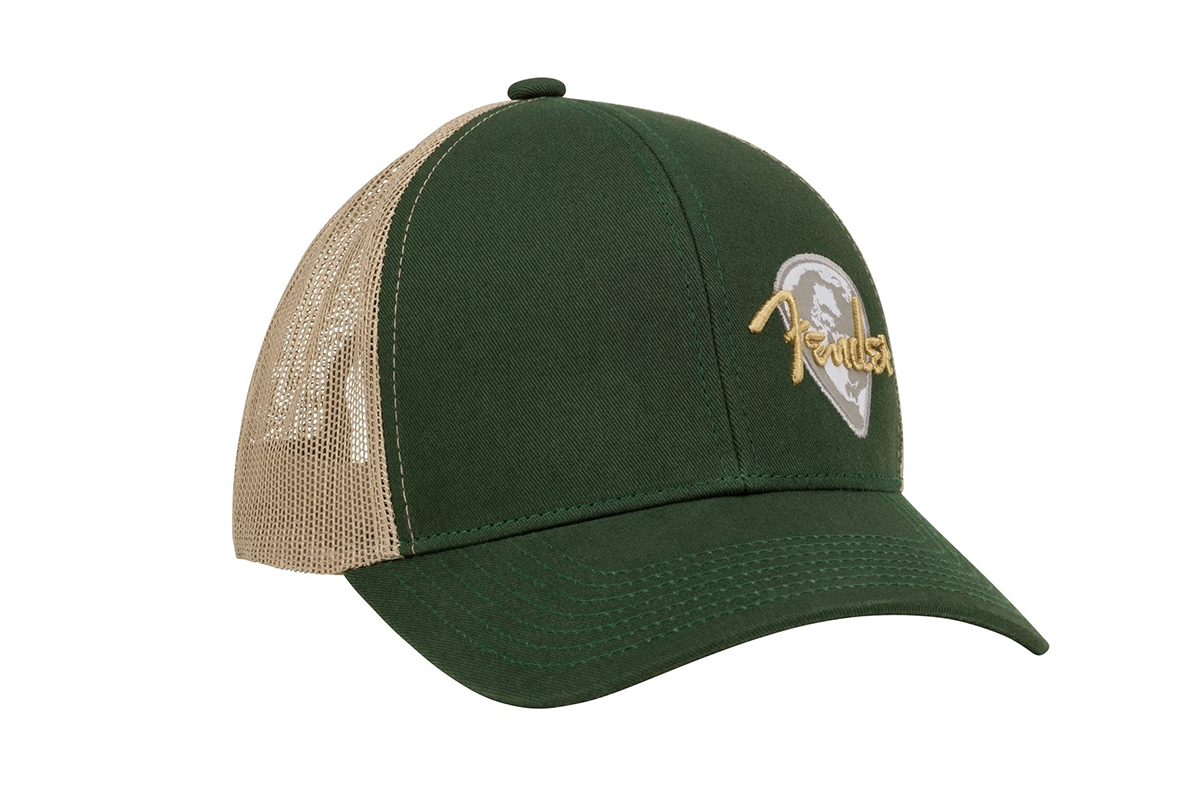 FENDER GLOBE PICK PATCH HAT GREEN KHAKI Кепка