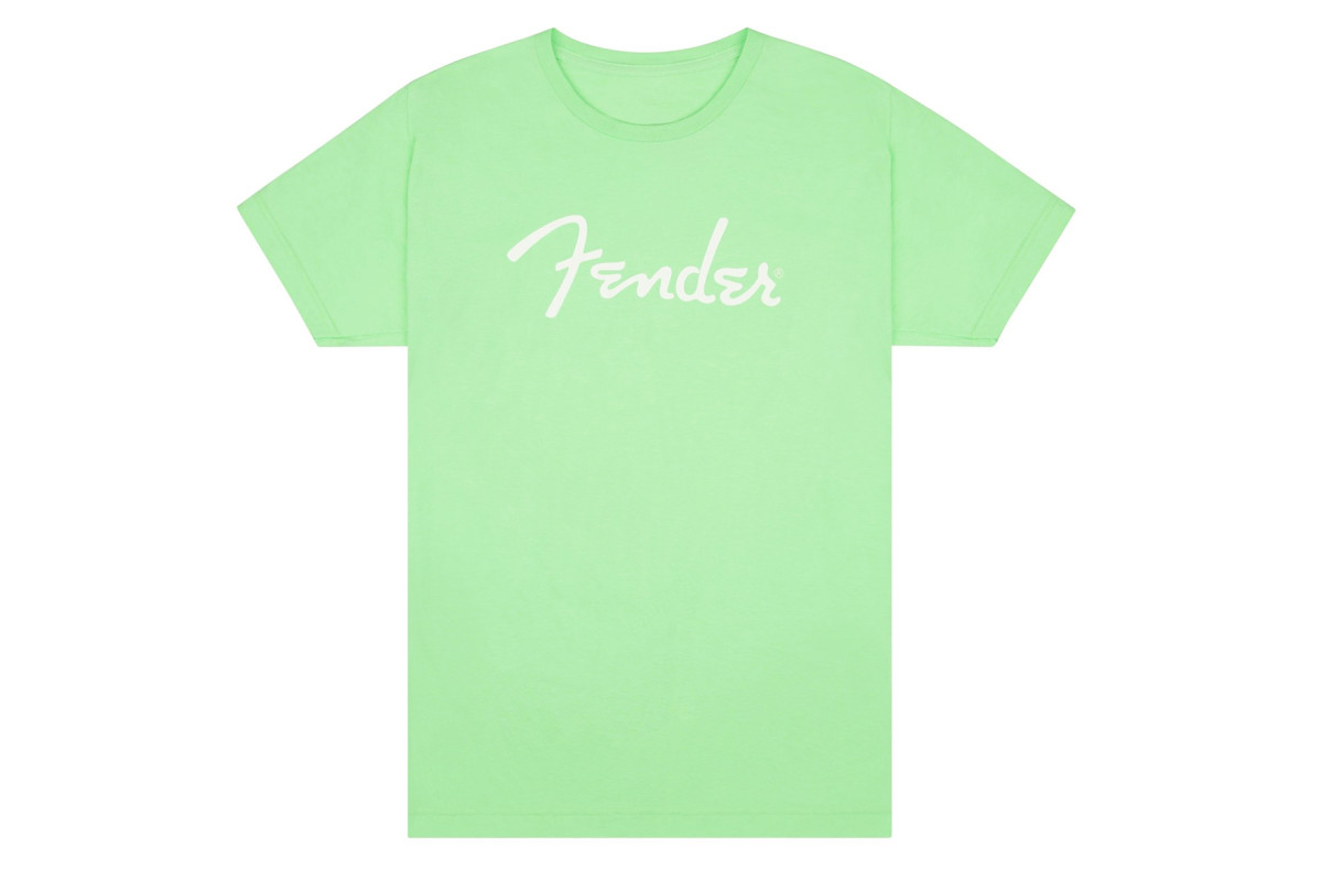 Футболка FENDER T-SHIRT SPAGHETTI LOGO SURF GREEN M 