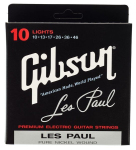 Струны для электрогитары Gibson SEG-LP10 Les Paul Pure Nickel Wound .010-.046