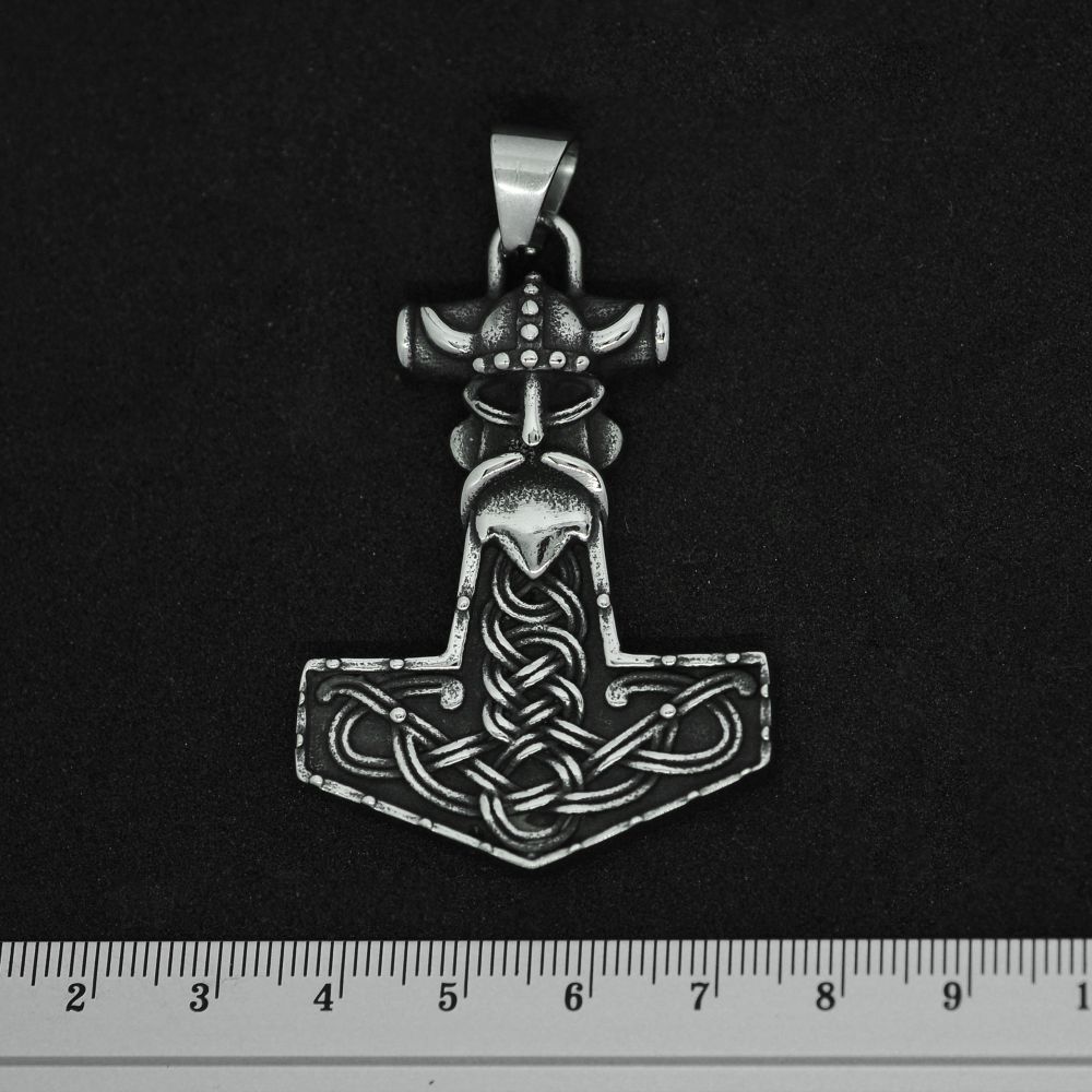 Кулон Молот Тора (голова вікінга) (SS-036)