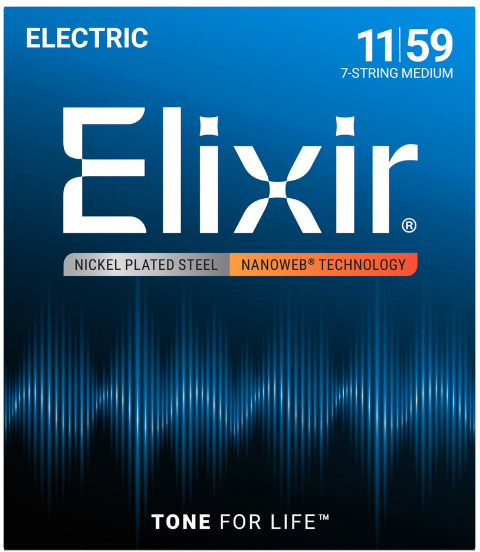 Струны для 7-струнной электрогитары Elixir EL NW M 7 strings