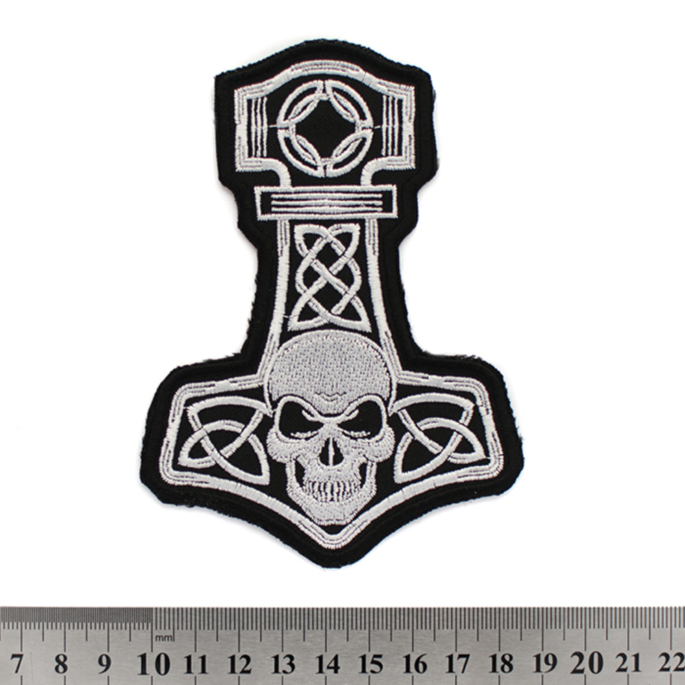 Нашивка Молот Тора з черепом (Thors Hammer with skull)