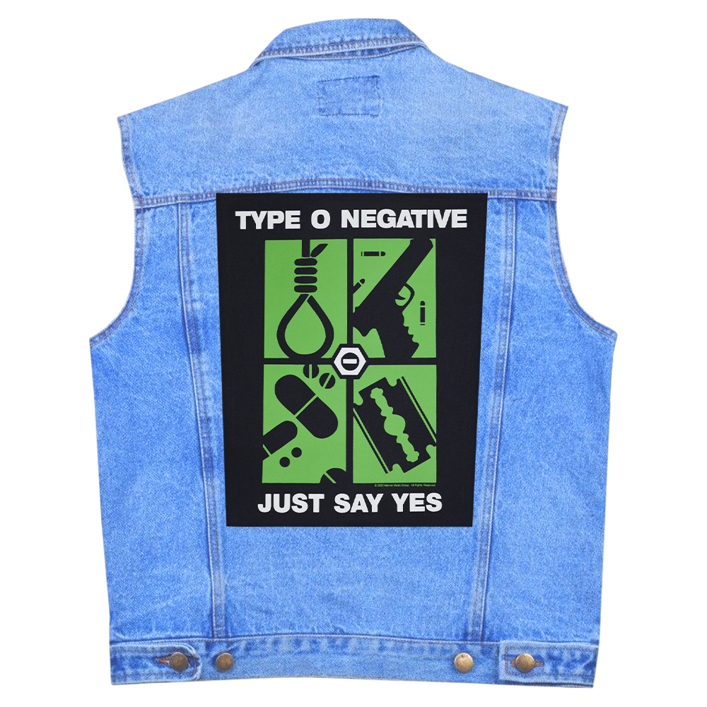 Нашивка наспинна катана Type O Negative "Just Say Yes" (olbp-001)