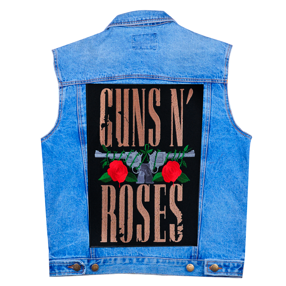 Нашивка наспинна Guns N` Roses (револьвери і троянди)