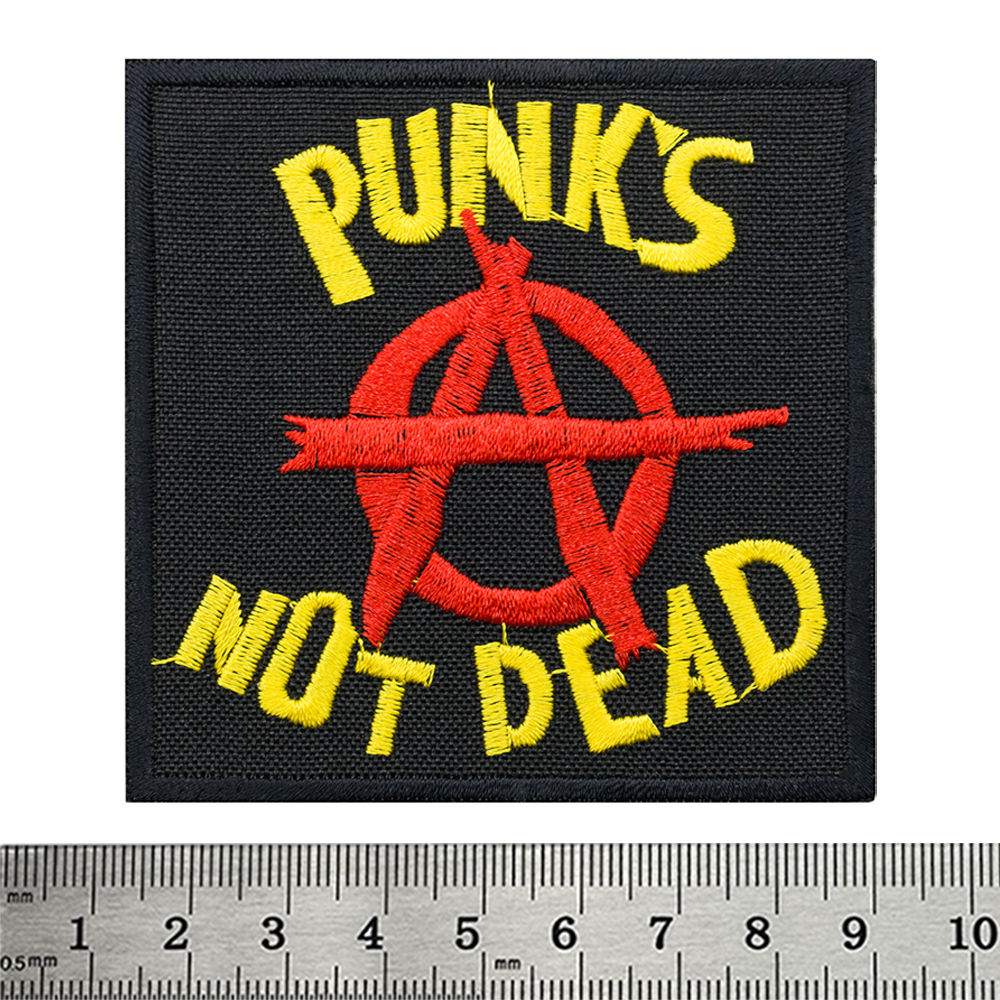 Нашивка Punk’s Not Dead (yellow-red) (pt-021)