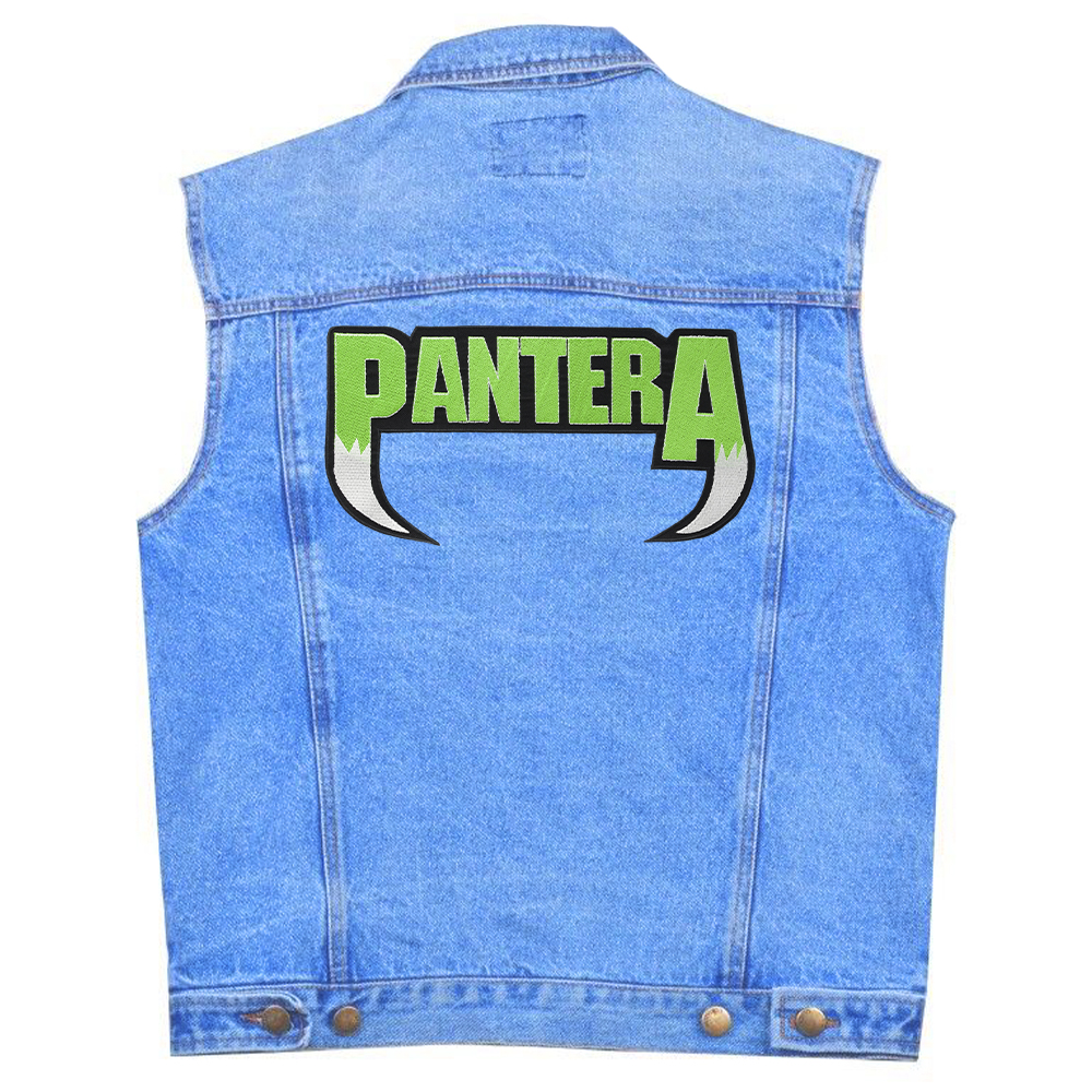 Нашивка термо Pantera (green logo) наспинна (thps-033)