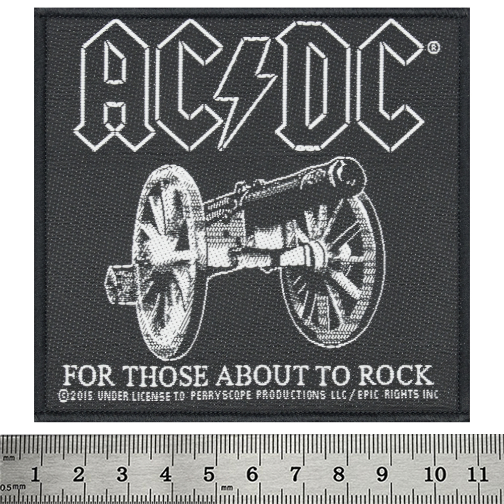 Нашивка ткана AC/DC - FOR THOSE ABOUT TO ROCK (ofp-173)