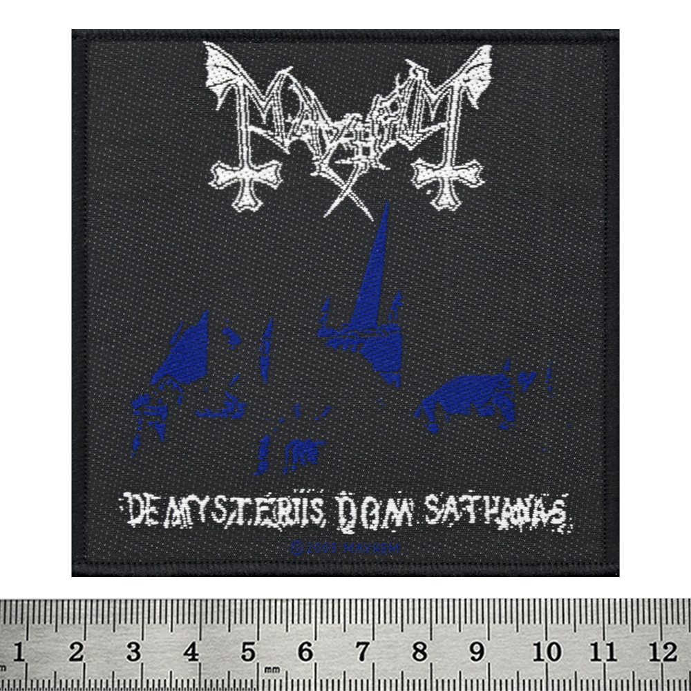 Нашивка ткана MAYHEM - DE MYSTERIIS DOM SATHANAS (ofp-144)