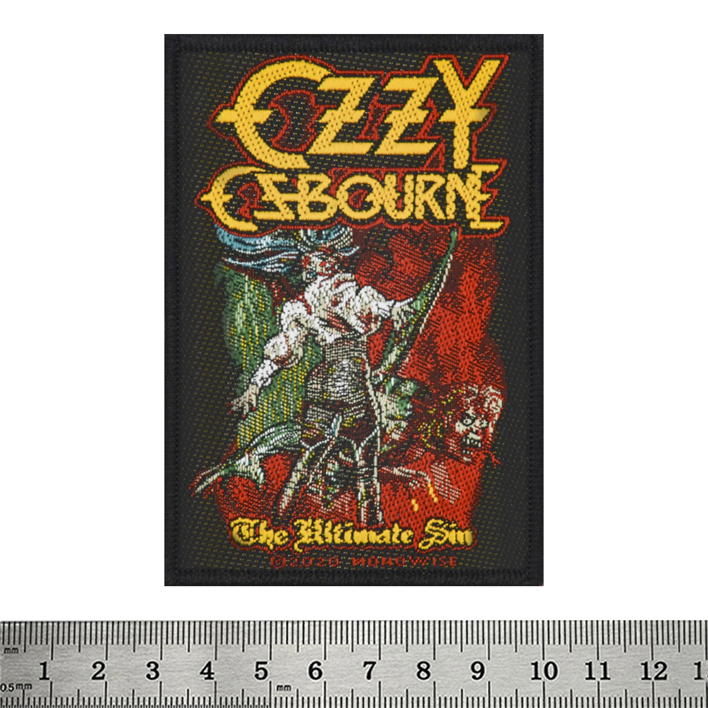Нашивка ткана OZZY OSBOURNE - THE ULTIMATE SIN (ofp-070)