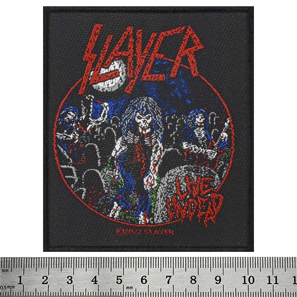 Нашивка ткана SLAYER - LIVE UNDEAD (ofp-125)