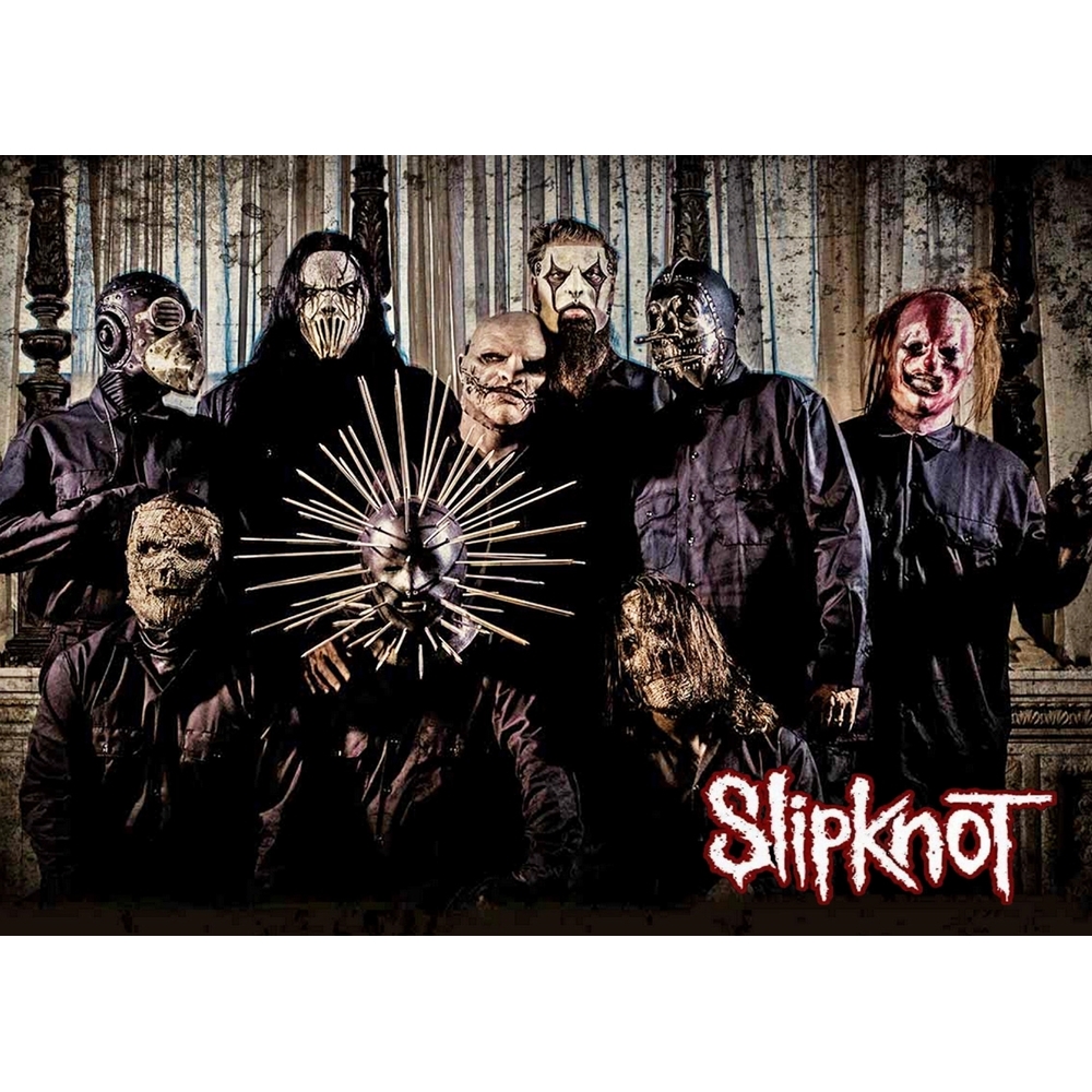 Плакат Slipknot (white logo)