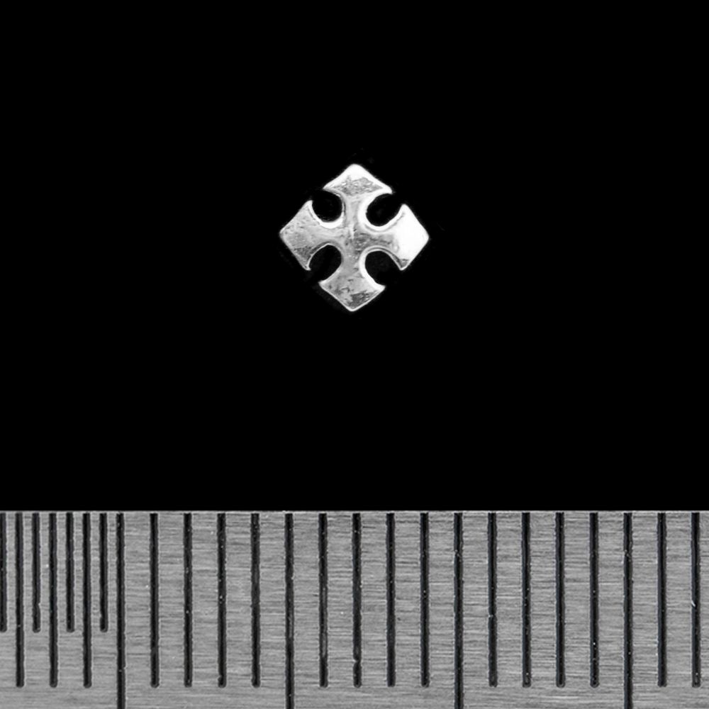 Сережка-гвоздик Геральдичний хрест (срібло, 925 проба)