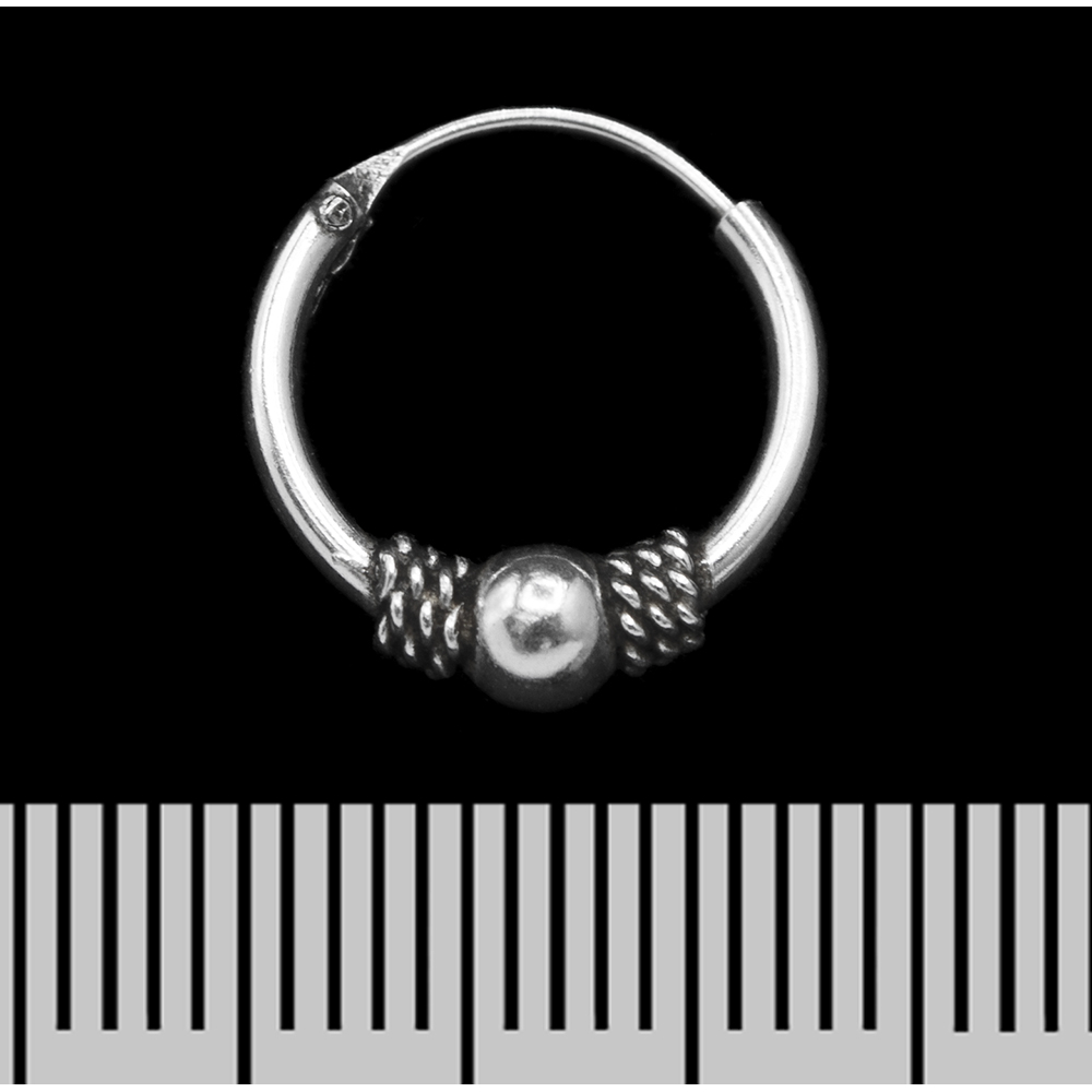 Сережка з візерунком (шар)  (срібло 925 проба) (eas-086)