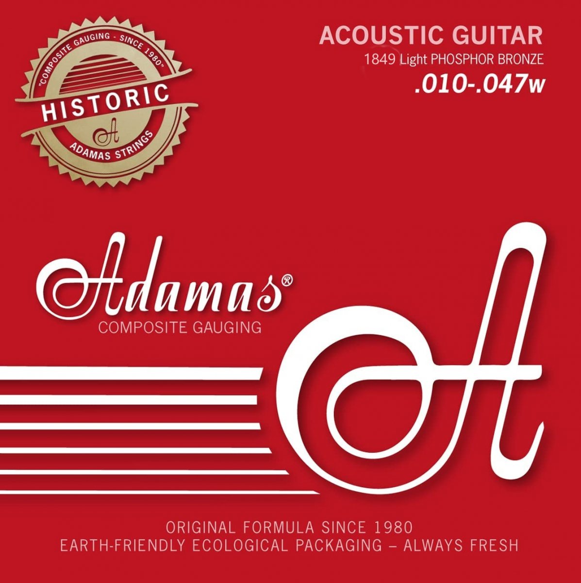 Струни для акустичної гітари Adamas Composite Gauging 1849 Light 