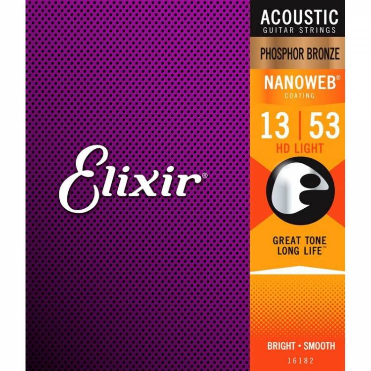 Струни для акустичної гітари Elixir PB NW HDL