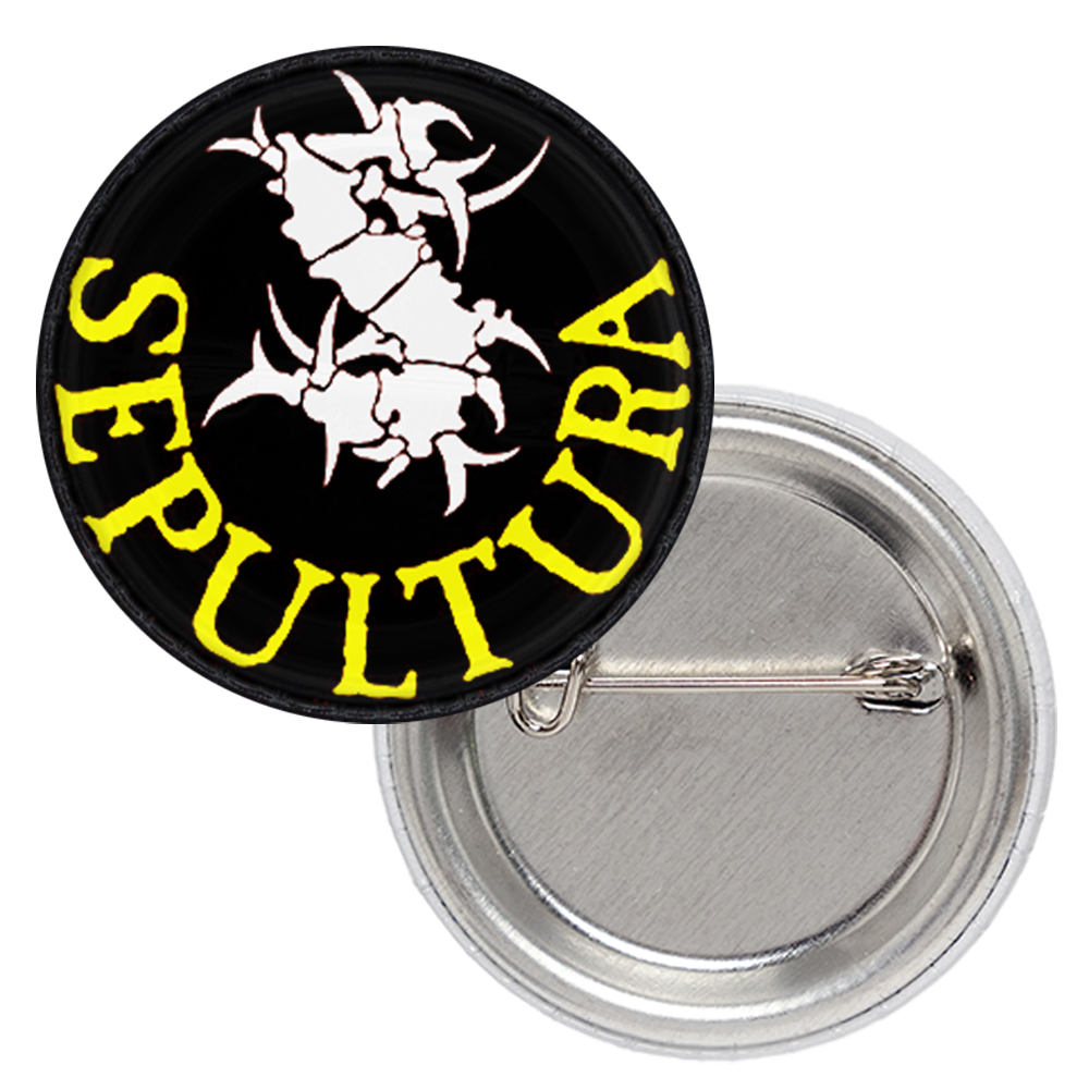 Значок Sepultura (yellow and white logo)