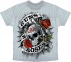  Футболка Guns'n'Roses (меланж + череп)
