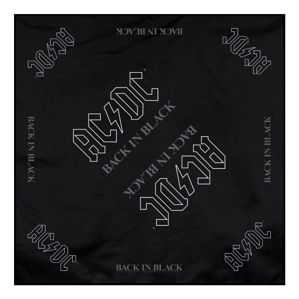 Бандана AC/DC - BACK IN BLACK (olb-011)