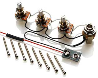 EMG CS J SPL (evo1) – набір потенціометрів для Jazz Bass – гучність + тон, ручки з насічками (Split Shaft)