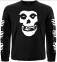 Футболка з довгим рукавом Misfits (skull logo) (з друком на рукавах)