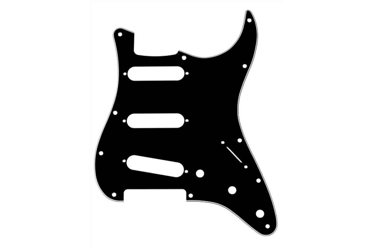 Пікгард FENDER 11-HOLE MODERN-STYLE STRATOCASTER S/S/S PICKGUARDS BLACK
