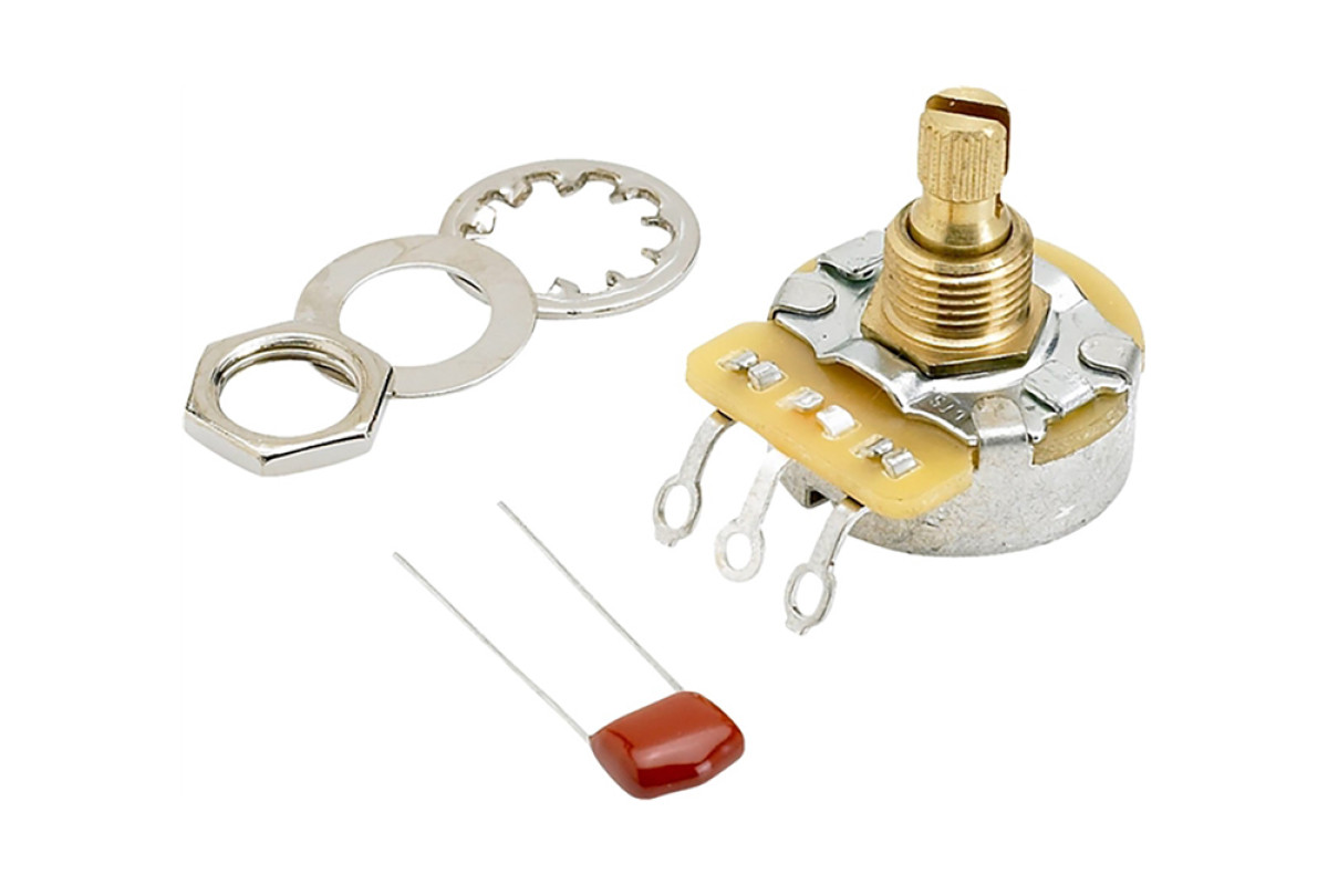 FENDER POTENTIOMETER T V NO LOAD 250K SPLIT SHAF Потенціометр