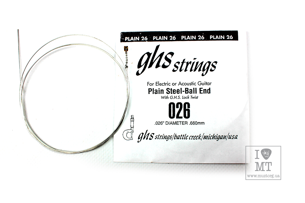 Струна для акустичної гітари GHS STRINGS 026 