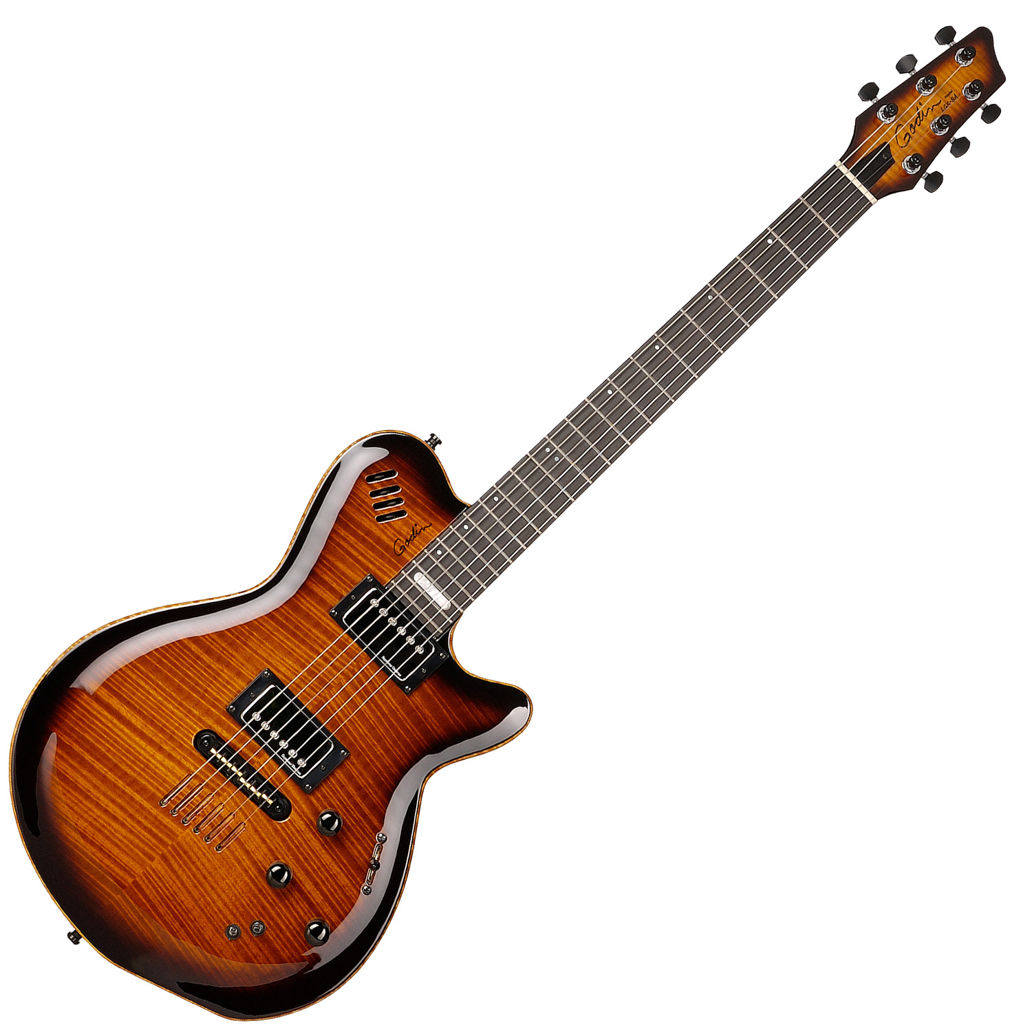 GODIN 024094 - LGX-SA(S) Cognac Burst Flame AAA (Made in Canada) - Электрогитара