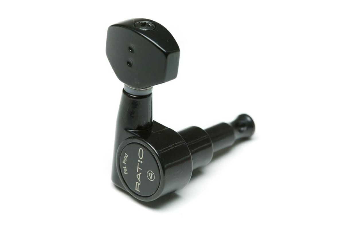 Колки для гитары GRAPH TECH PRN-2721-B0 Ratio Electric 6 In-line Contemporary Mini 2 Pin - Black 