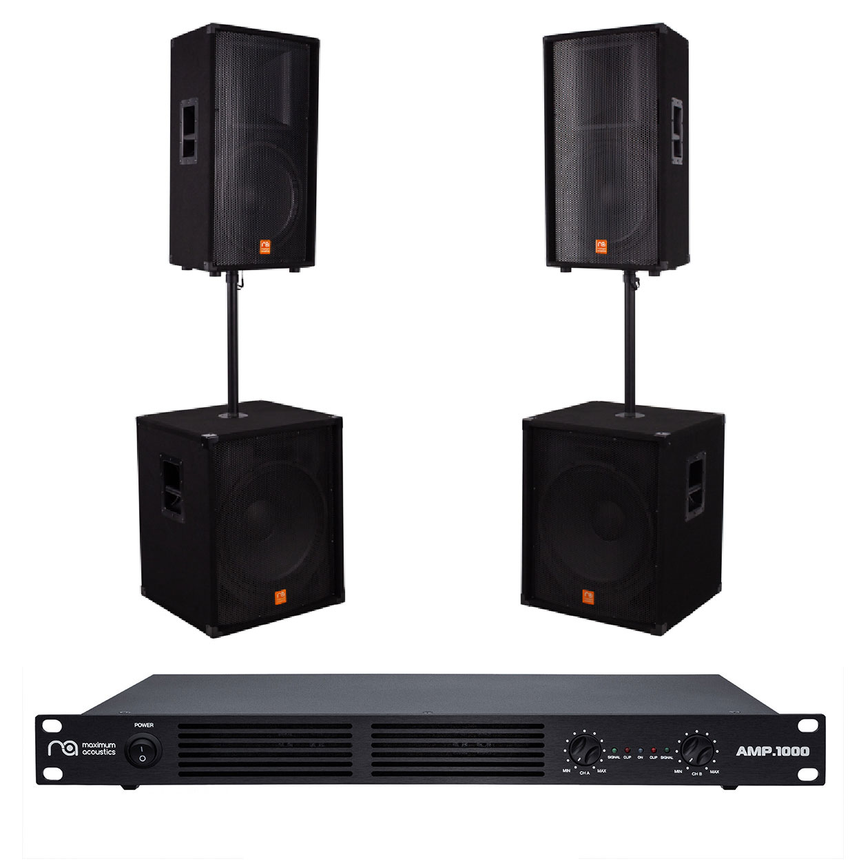 Комплект звукового обладнання Maximum Acoustics POWERCLUB.1518SET
