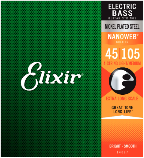 Струны для бас-гитары Elixir 14087 4S LM XL