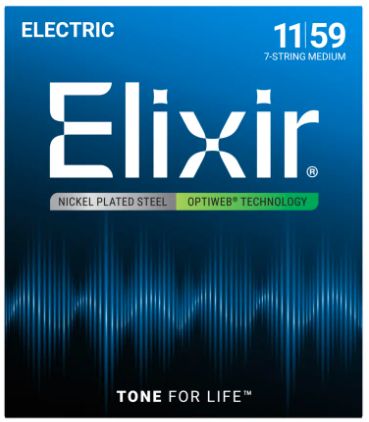 Струны для 7-струнной электрогитары Elixir EL OW 7 M