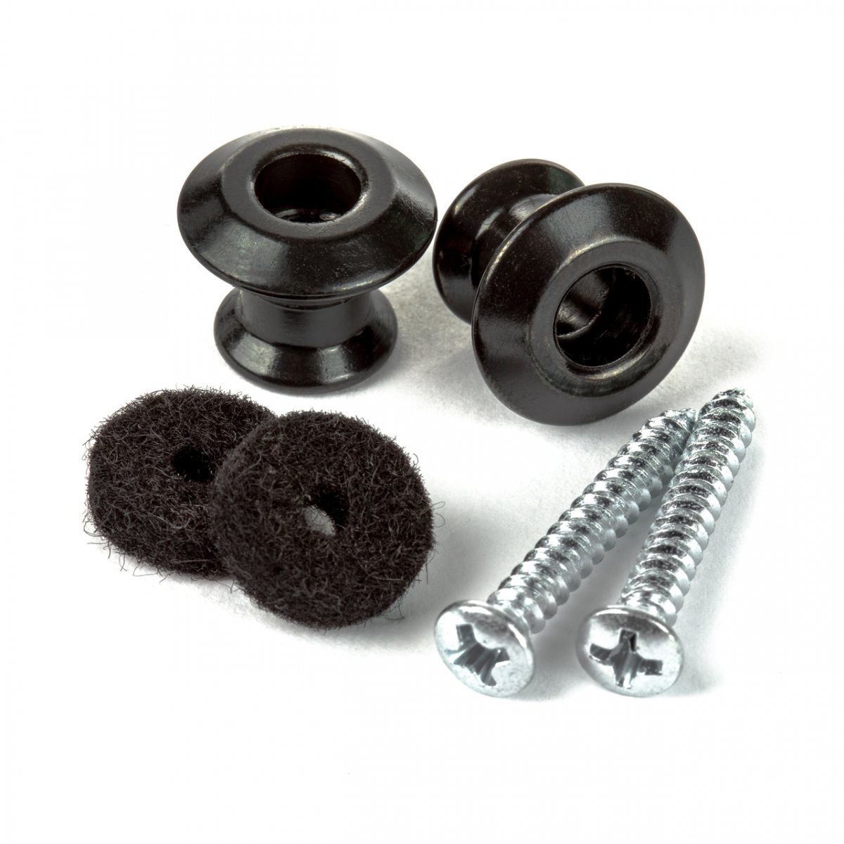 Набір тримачів для ременю Dunlop  STRAPLOK® DUAL DESIGN STRAP BUTTON SET - BLACK 2PSLS033BK 