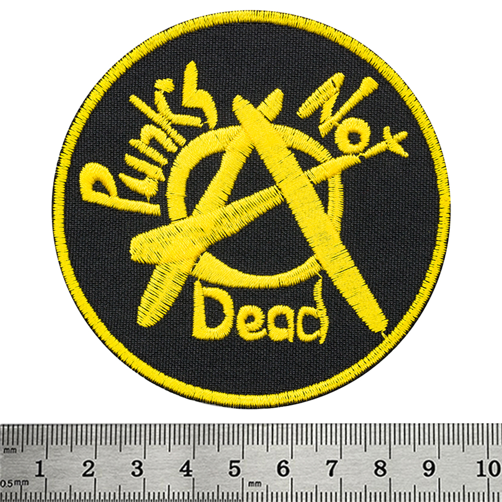 Нашивка Punk's Not Dead (yellow) (pt-052)
