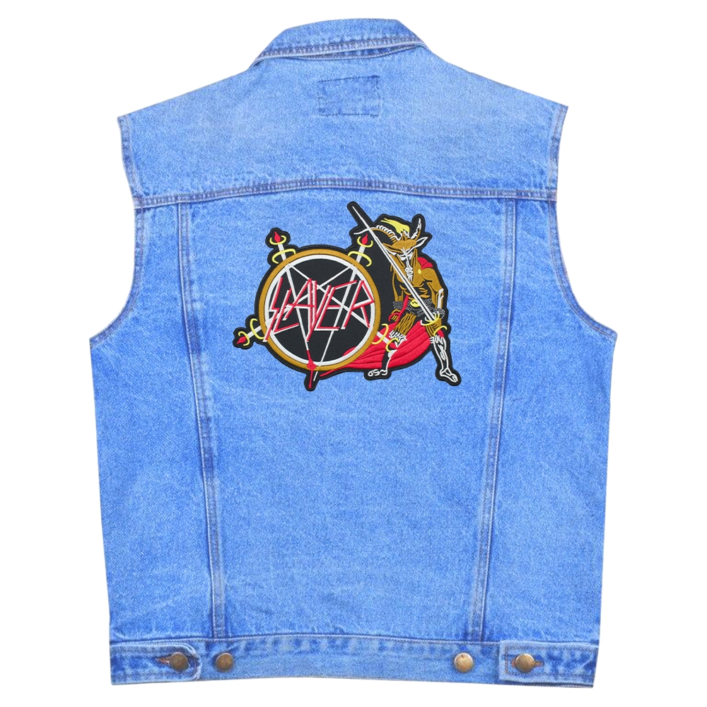 Нашивка термо Slayer (logo and goat with sword) наспинна (thps-012)