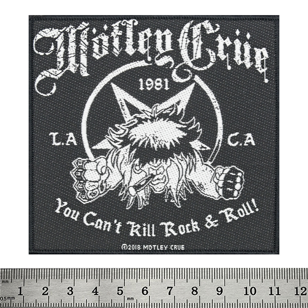 Нашивка ткана MOTLEY CRUE - YOU CAN'T KILL ROCK N ROLL (ofp-205)