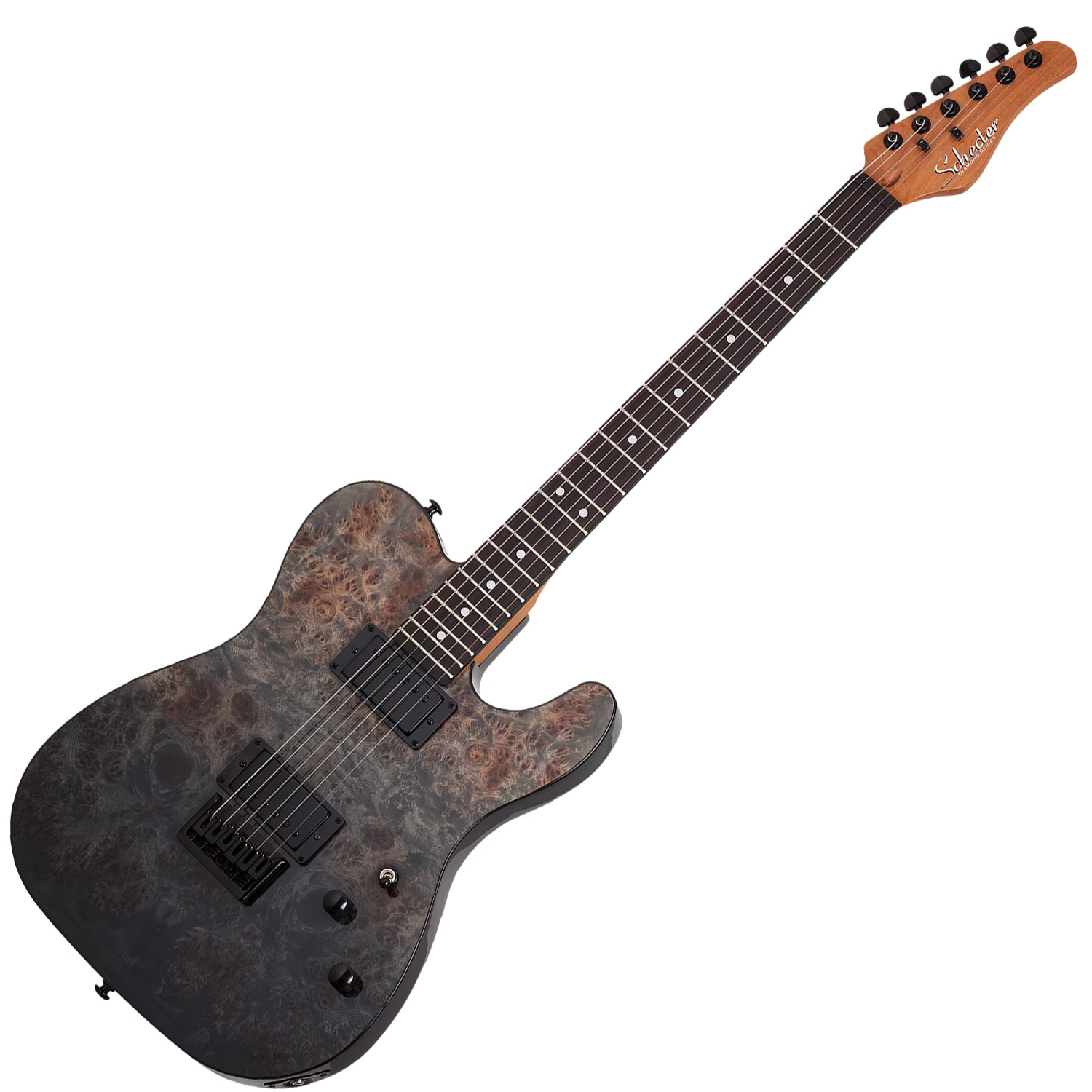 SCHECTER PT STANDARD Black Fade Burst Burl - Електрична гітара