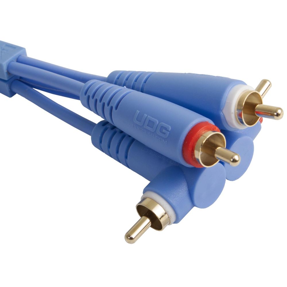 Кабель комутаційний UDG Set RCA Straight-RCA Angled Blue 3m (U97005LB)