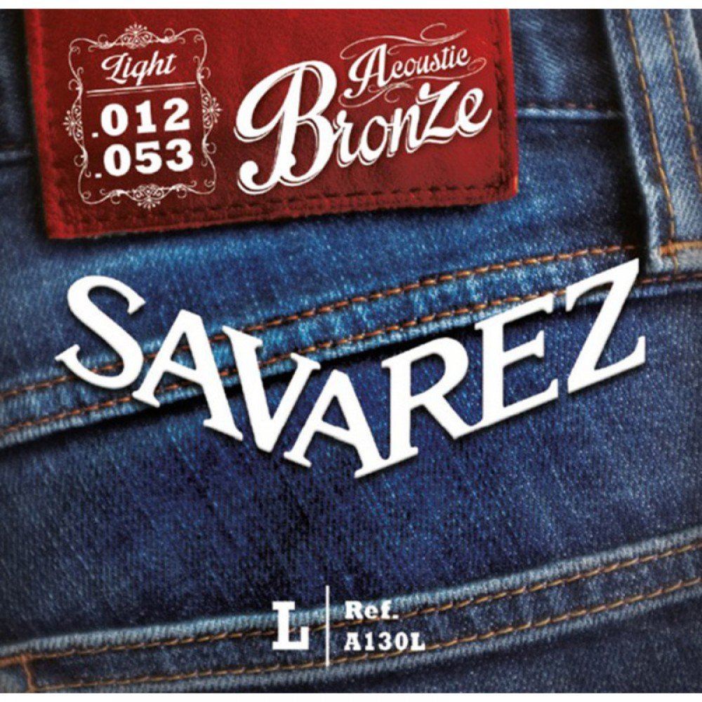 Струны для акустической гитары SAVAREZ A130L Bronze Light Acoustic Guitar Strings 12/53 